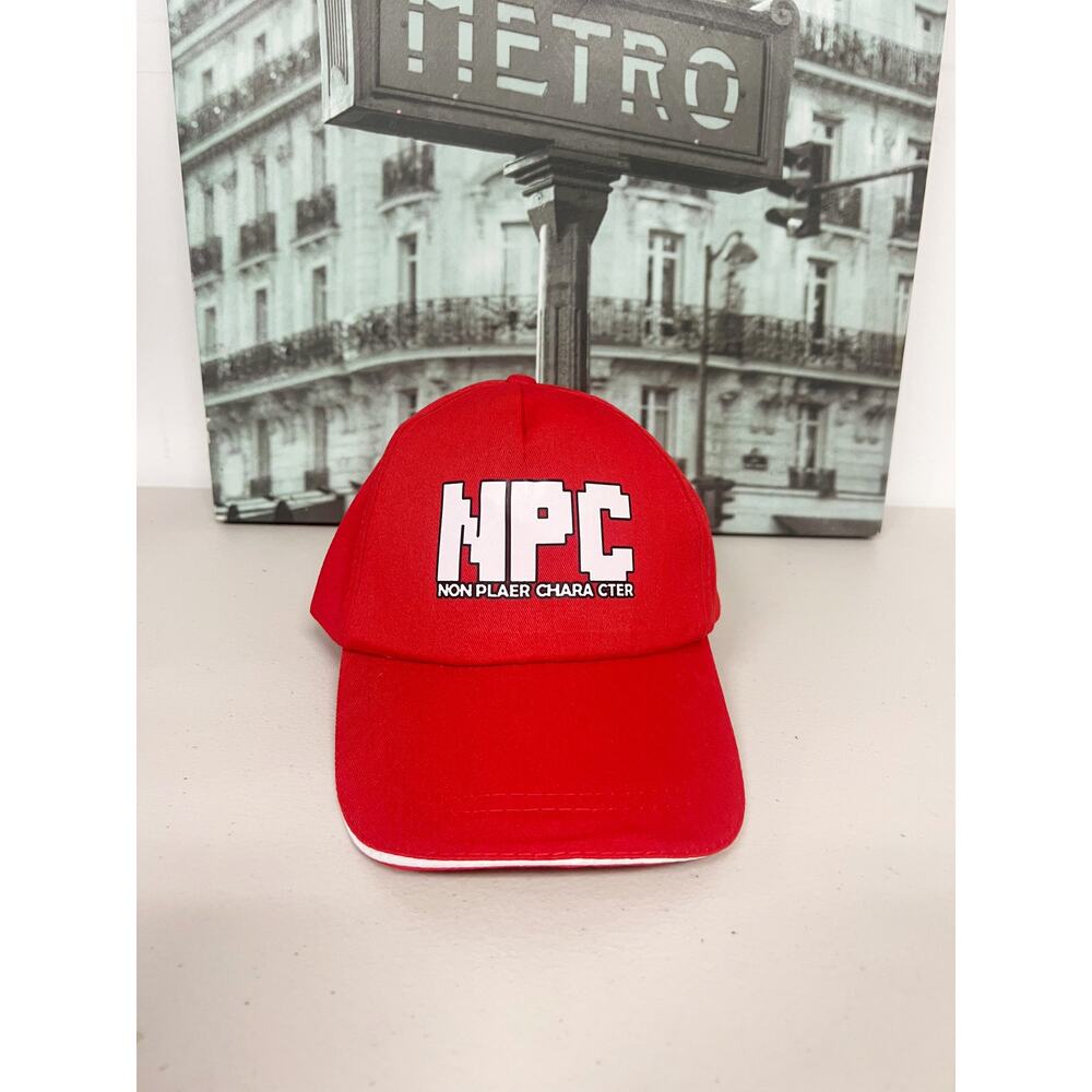 NPC Pixel Gamer Baseball Cap, Adjustable Funny Gamer Hat